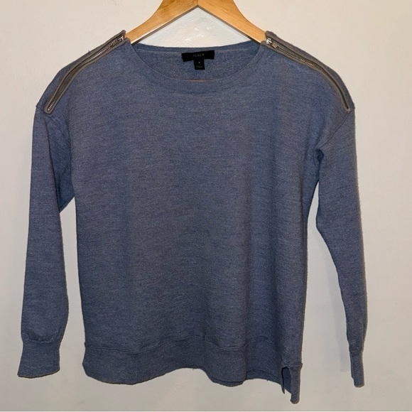 J. Crew Merino Wool Sweater with Zipper Shoulders Women’s Size Small - Picture 1 of 11